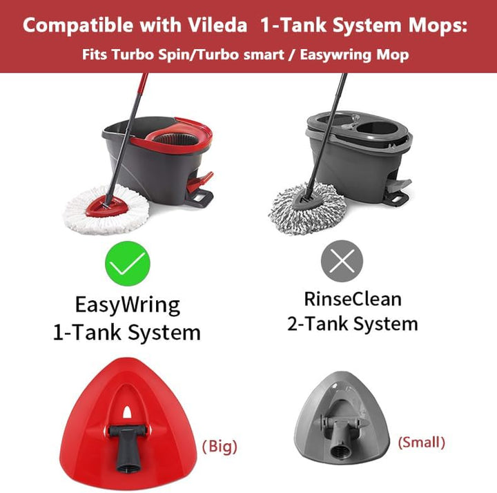 Sgizoku 6er-Set Wischmopp für Viledar Turbo Smart/Spin/EasyWring&Clean 1 Tank Eimer, 4 Rot Mikrofase