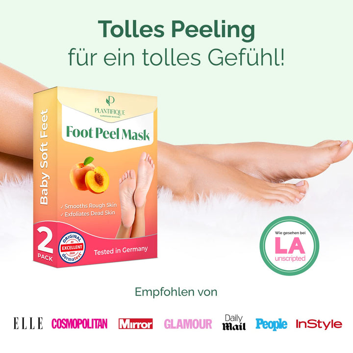 Plantifique Fussmaske - 2 Paar Hornhaut Socken für Männer - Fussmaske Hornhautentferner Socken - Hor