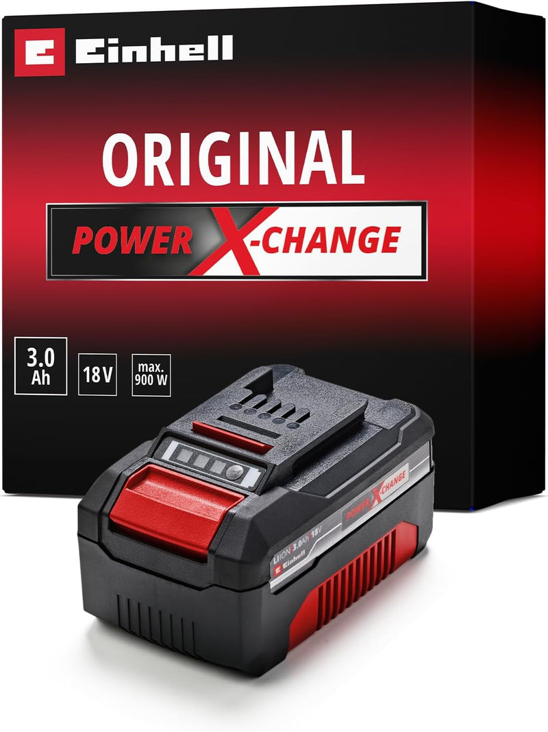 Original Einhell System Akku Power X-Change (Lithium Ionen Akku, 18 V, 3,0 Ah, passend für alle Powe