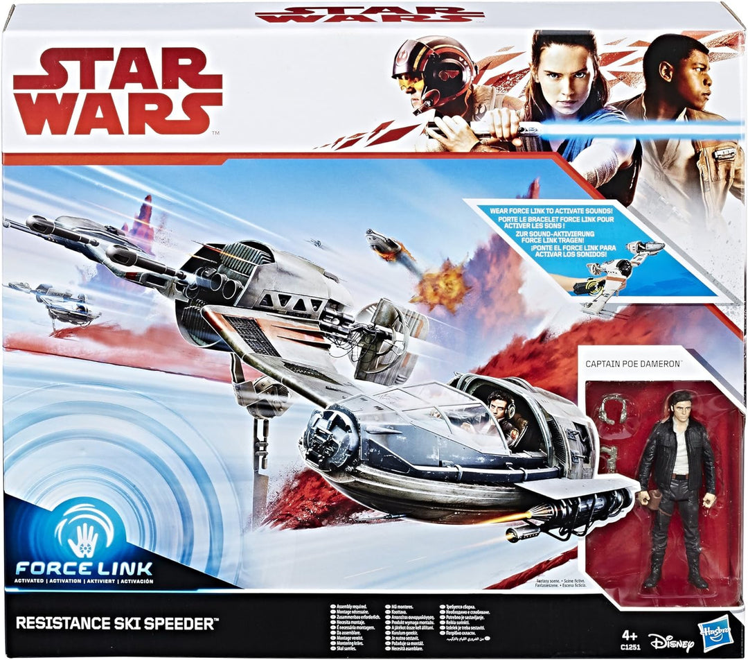 Hasbro Star Wars C1251EU4 "Episode 8 Forcelink Ski Speeder mit 3.75" Poe Dameron Figur" Spielset