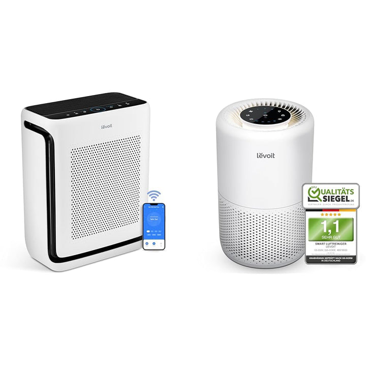 LEVOIT Luftreiniger Allergiker mit Tiermodus & Luftreiniger HEPA Filter für Allergiker, Luftfilter g