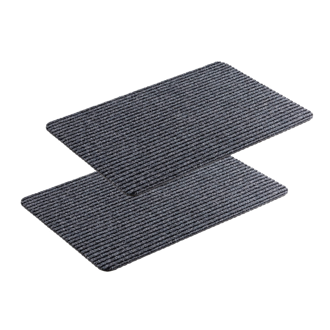 Astra Fussmatte innen grau Schmutzfangmatte rutschfest – Türmatte 50x80 cm 2er Set wasserabweisend –