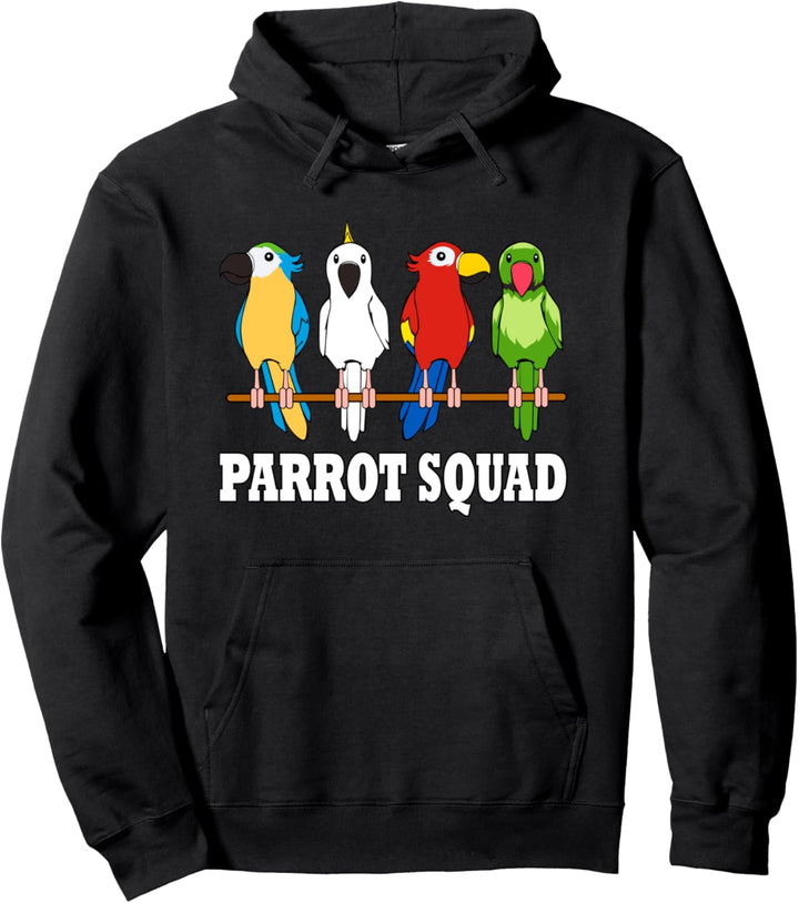 Parrot Squad Papagei Vogel Team Pullover Hoodie