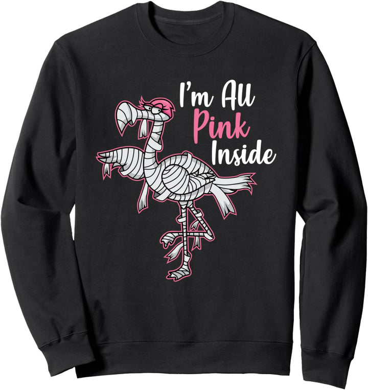 I'm All Pink Inside Funny Halloween Flamingo Gift Sweatshirt