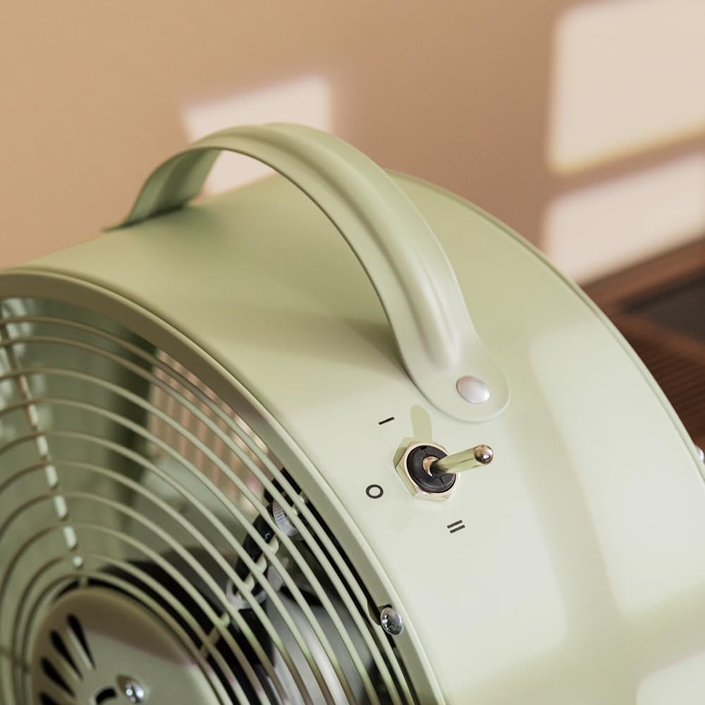 Cecotec - Tischventilatoren EnergySilence 400 RetroDesk Green, 25 W Strom, 8 Zoll, 4 aerodynamische