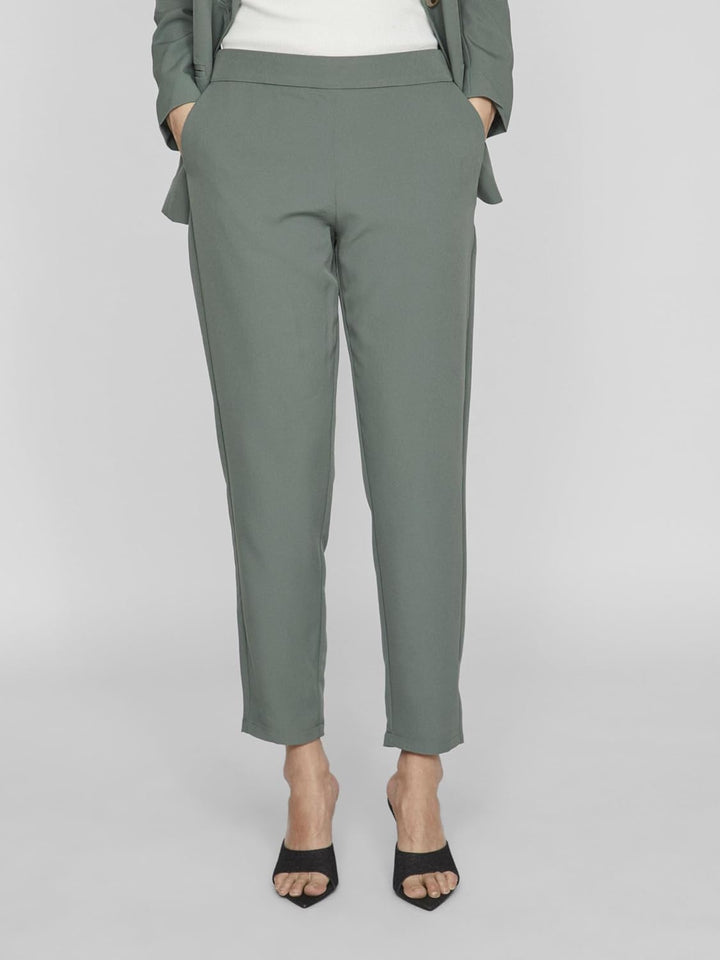 Vila Female Cropped Hose VICARRIE Mid-Rise 34 Duck Green, 34 Duck Green