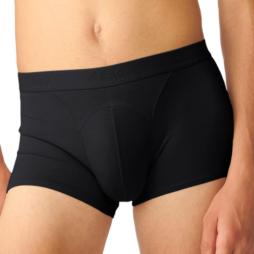 Sloggi Herren Ever Soft Hipster 2p Retroshorts (2er Pack) M Schwarz, M Schwarz