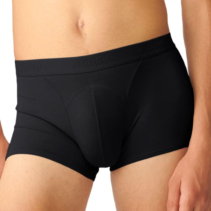 Sloggi Herren Ever Soft Hipster 2p Retroshorts (2er Pack) M Schwarz, M Schwarz