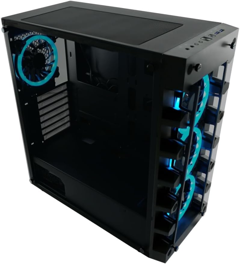 LC-Power Gaming-Gehäuse 709B Solar_System_X – ATX, Micro-ATX, Mini-ITX kompatibel, RGB-Hartglas-Fron