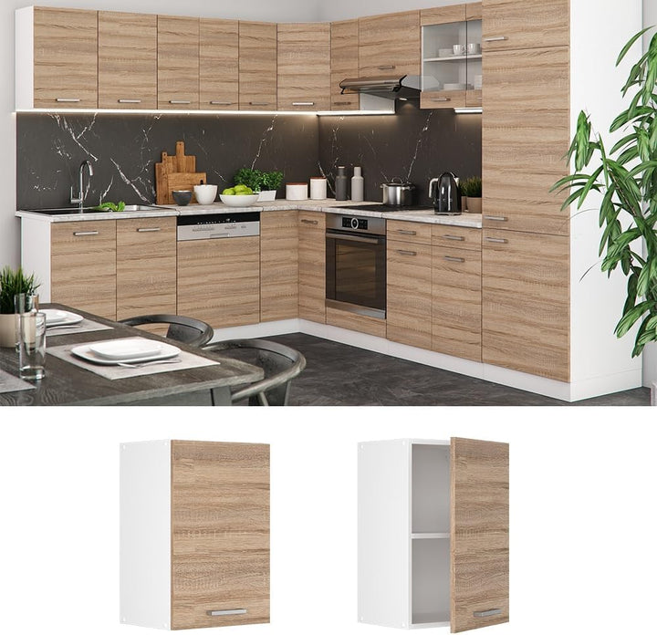 Vicco Hängeschrank R-Line, Sonoma/Weiss, 40 cm Sonoma Hängeschrank 40cm, Sonoma Hängeschrank 40cm
