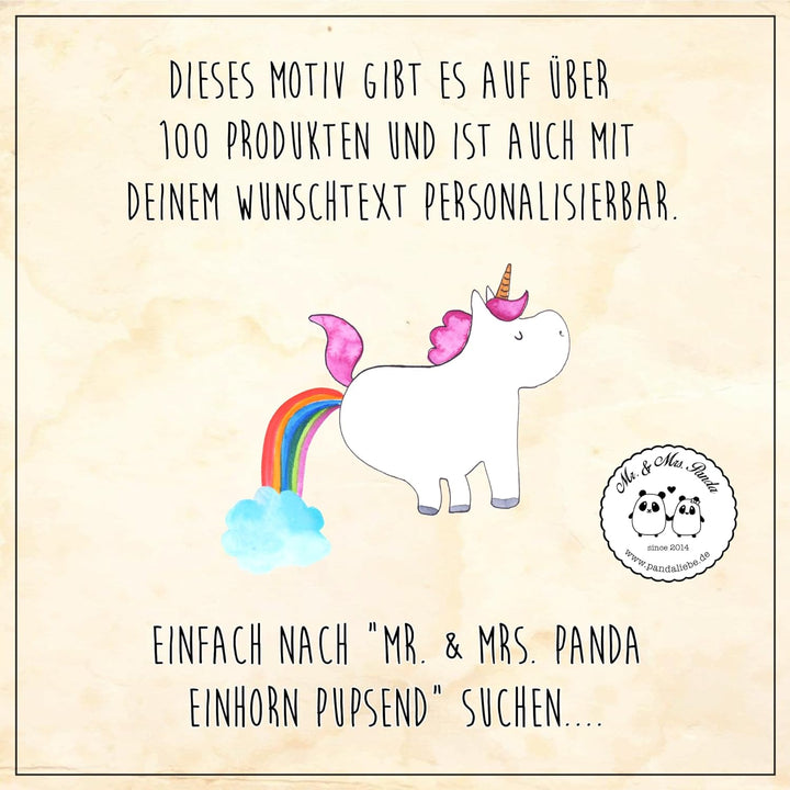 Mr. & Mrs. Panda Motiv WC Sitz Einhorn Pupsend - Geschenk, Glitzer, Regenbogen, Einhorn Deko, Pegasu