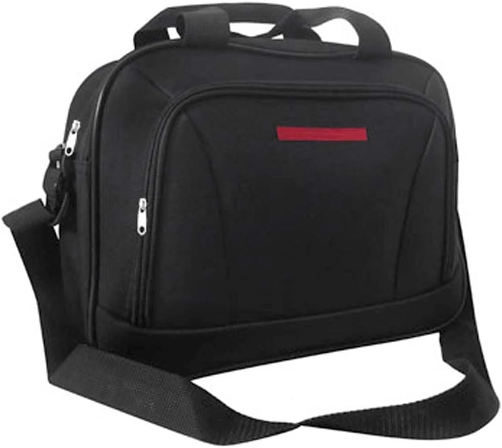 Reiseset Kofferset 5-teilig Schwarz aus Polyester mit PVC Beschichtung, Teleskopgriff, 2 Rollen, Rei