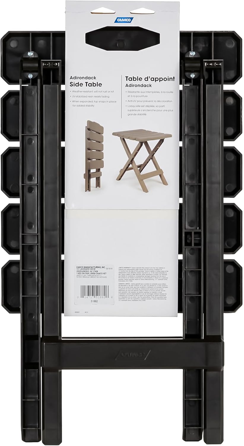 Camco 51882 Patio-Side-Tables Regular Braun, Regular Braun