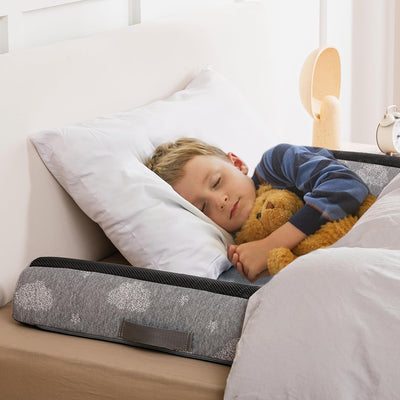 Kohentact Faltbares Baby Bettgitter Rausfallschutz 2stk aus Foam mit Auflage & rutschfesten Pads - W