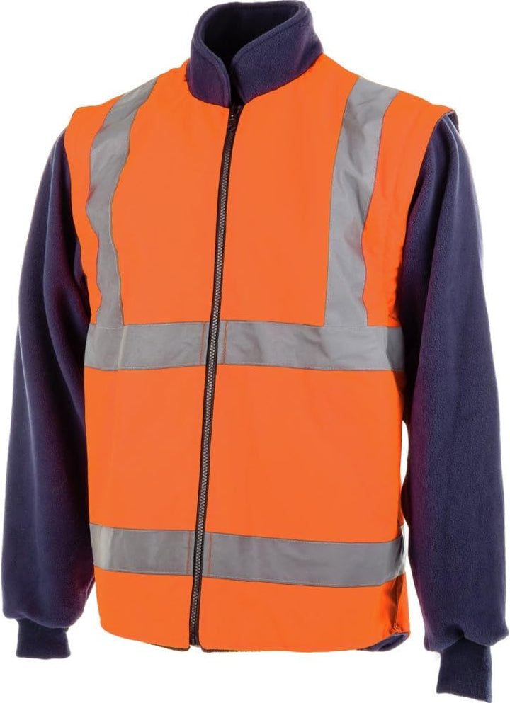 Portwest Zweifarbige Warnschutz-Verkehrs-Jacke, Grösse: XXXL, Farbe: Orange, S467ORRXXXL