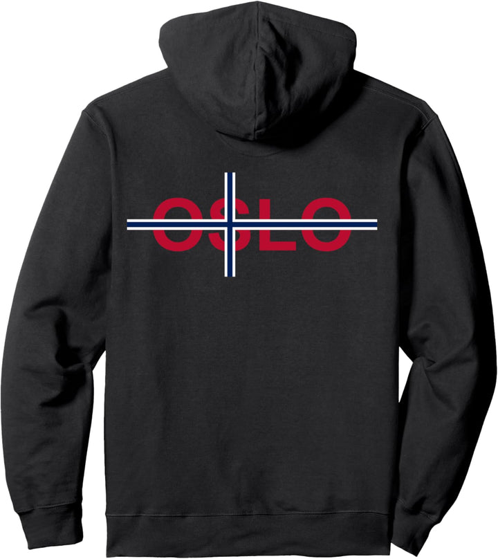 Oslo Norwegen Flagge Skandinavien Reise Urlaub Norwegisch Pullover Hoodie