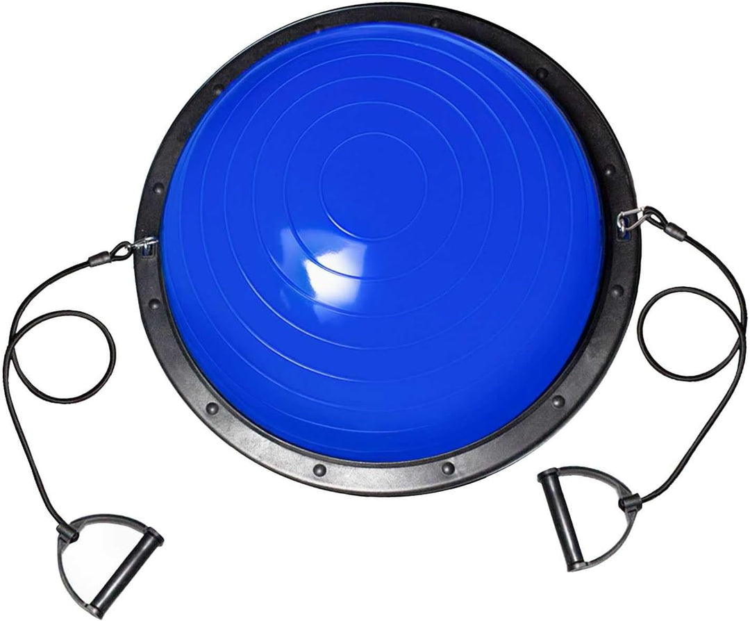 OcioDual Bos Balance Ball 58cm Blau Balance Fitness Trainer Up AntiRutsch Halbkugel Halbball mit Wid