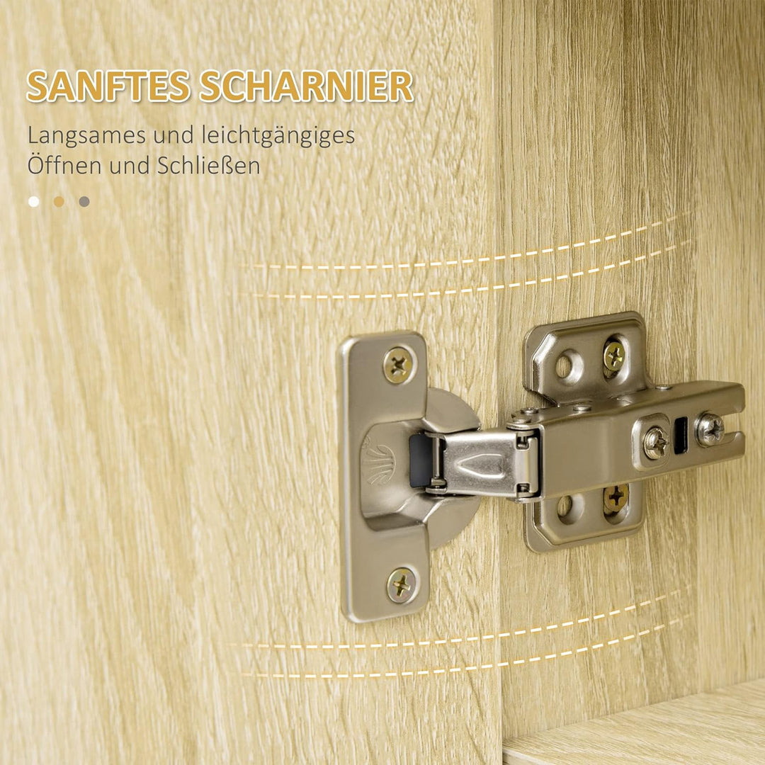 kleankin Spiegelschrank Badezimmer Wandschrank Badspiegelschrank mit Soft-Close-Funktion Badmöbel mi