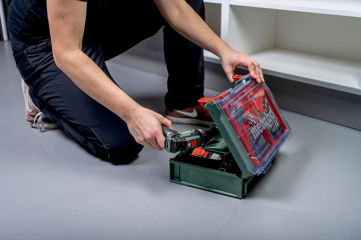 metabo Akku-Bohrschrauber PowerMaxx BS Basic Set - 12 V, 34 Nm Drehmoment, 2 Gänge - Schnellspannboh