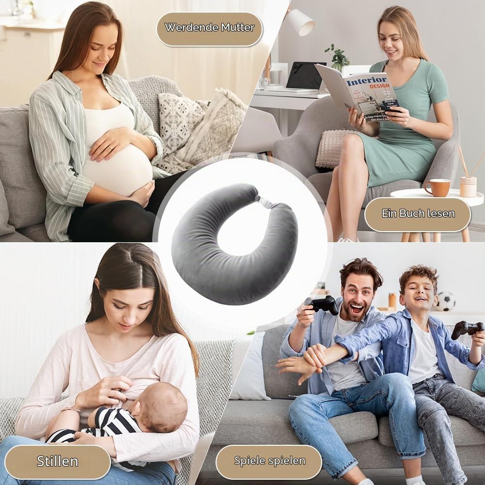 Ergonomisches Crealis-Kissen, Häkelkissen Stützkissen, Lese-Gaming-Kissen für Bett Erwachsene Kinder