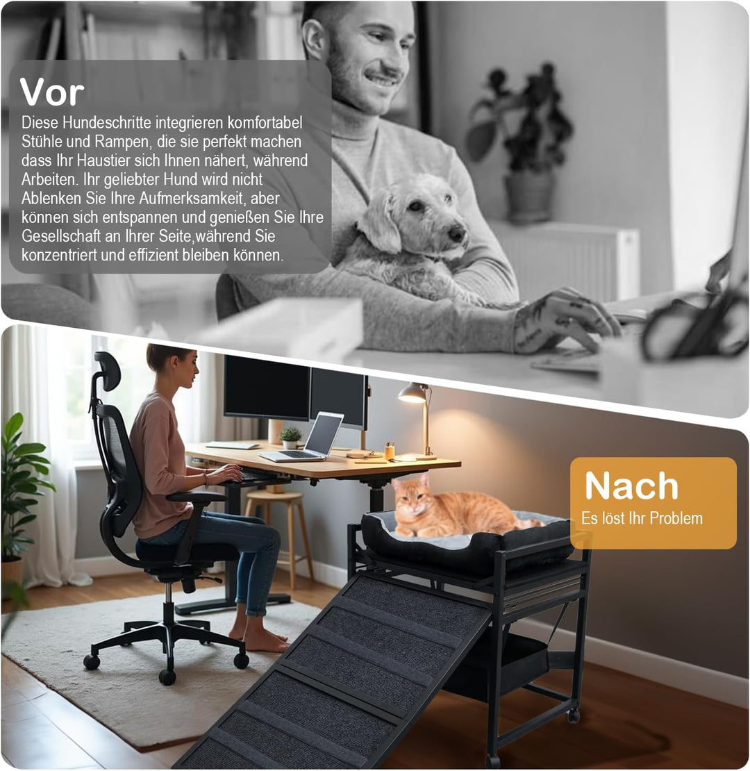 Bewegliche Struktur Haustier Treppe Rampe mit Sitz paaren Katzen/Hunde Stuhl mit Rampe hohe Betten,