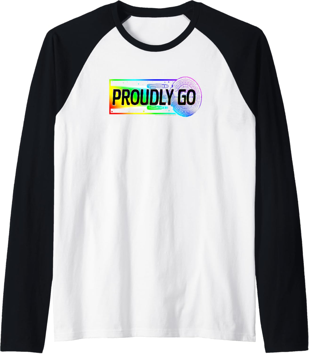 Star Trek: The Next Generation Proudly Go Rainbow Ship Raglan