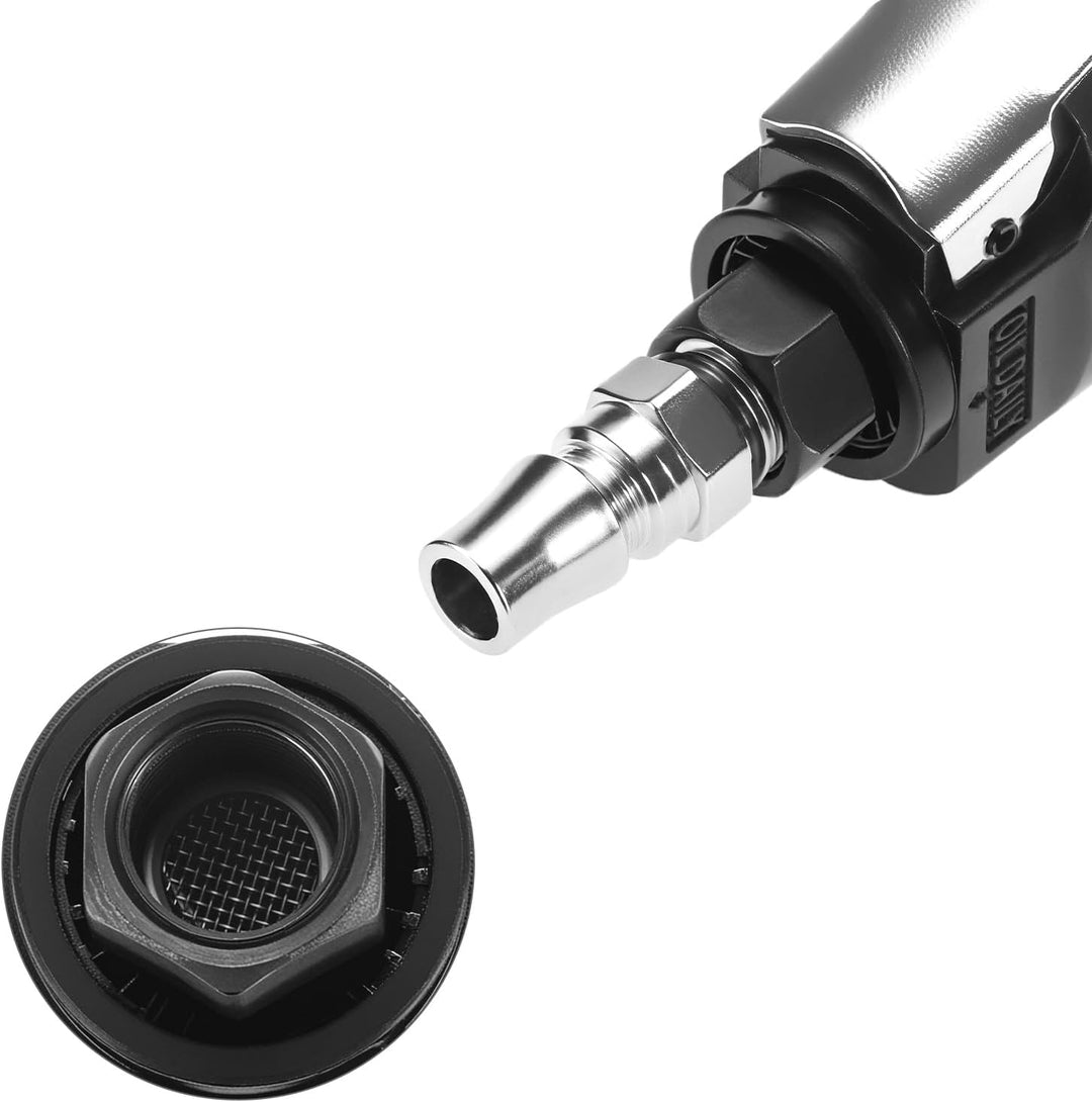 QWORK® Druckluft Ratscheschrauber, 1/4" 35 Nm Druckluft-Schlagschrauber, Umschaltbarer Ratschenkopf