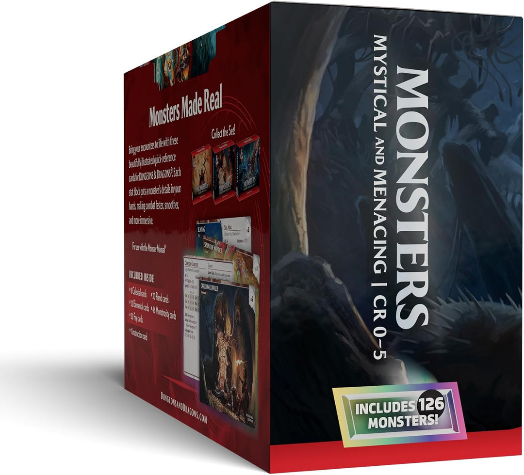 Dungeons &amp; Dragons Referenzkarten – Monster (Mystisch und Bedrohlich) | D&amp;D-Zubehör (Englische Versi