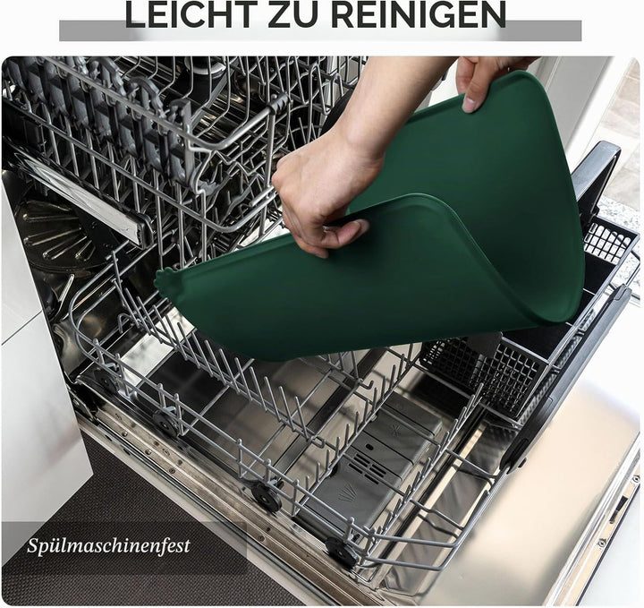 Silikon-Futtermatten für Haustiere - wasserdichte Hunde- und Katzenplatzmatten mit erhöhten Rändern