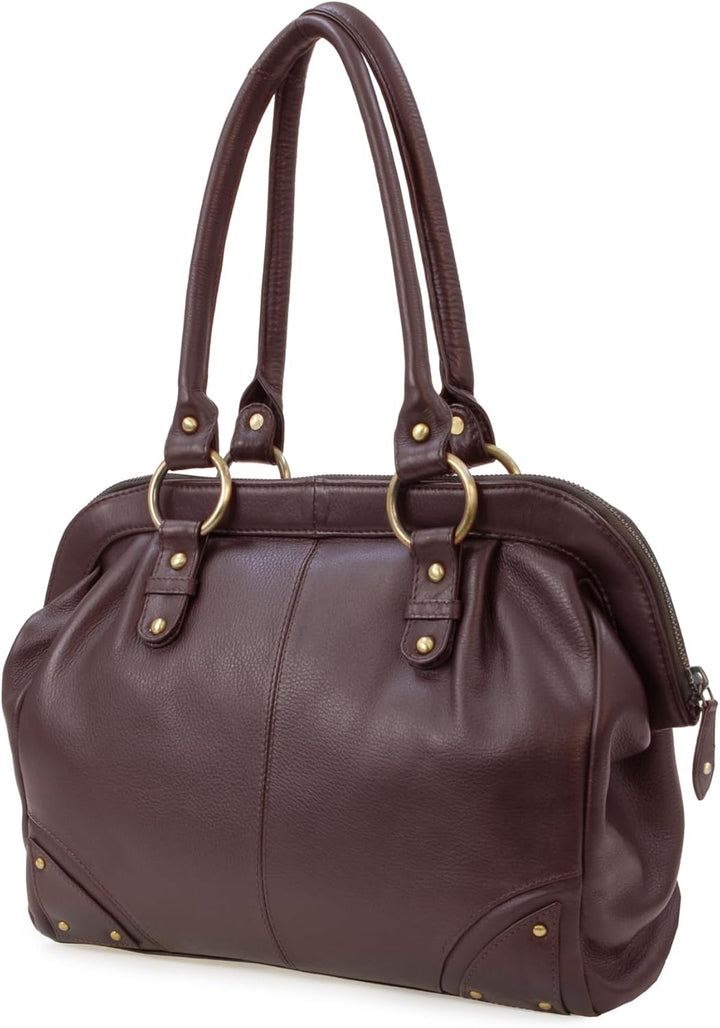 Catwalk Collection Handbags - Leder - Umhängetasche/Ledertasche/Schultertasche- DOCTOR Braun, Braun