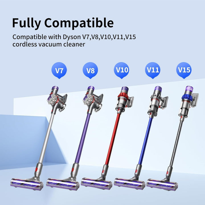 Anti-Verwicklungs Bodenbürste Kompatibel mit Dyson V7 V8 V10 V11 V15 Staubsauger,Direktantriebs-Ersa