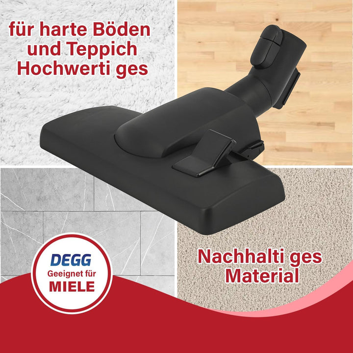 DEGG Kombidüse - Kompatibel mit Miele Staubsauger - 35mm Kombibürste Bodendüse, Staubsaugerdüse geei