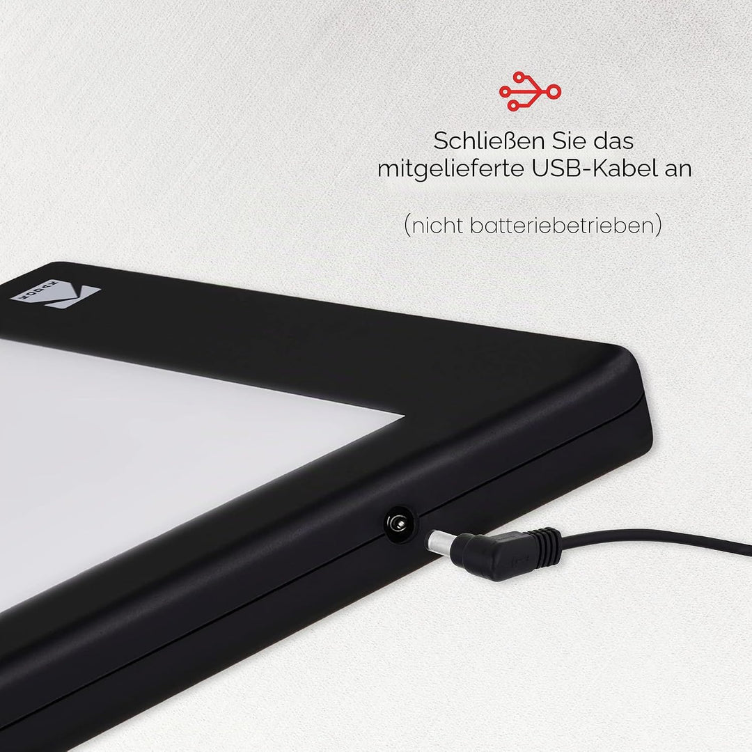 Kodak LED-Lichtbox 20,3 x 15,2 cm für Negative, Dias und Filme, beleuchtetes Brett und LED-Lichtpad