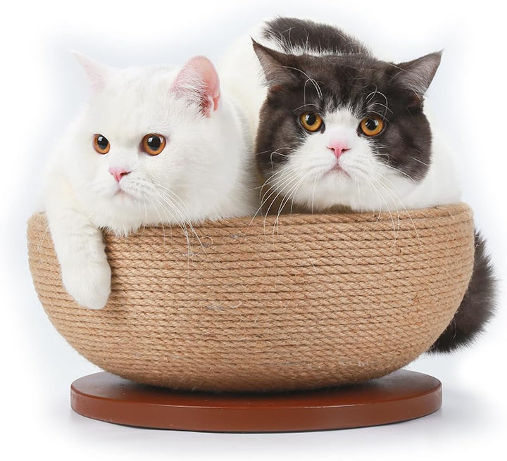 CanadianCat Company | Kratzschale für Katzen - Bowl - Sisal Schale | Katzenbett Liegemulde mit Kratz