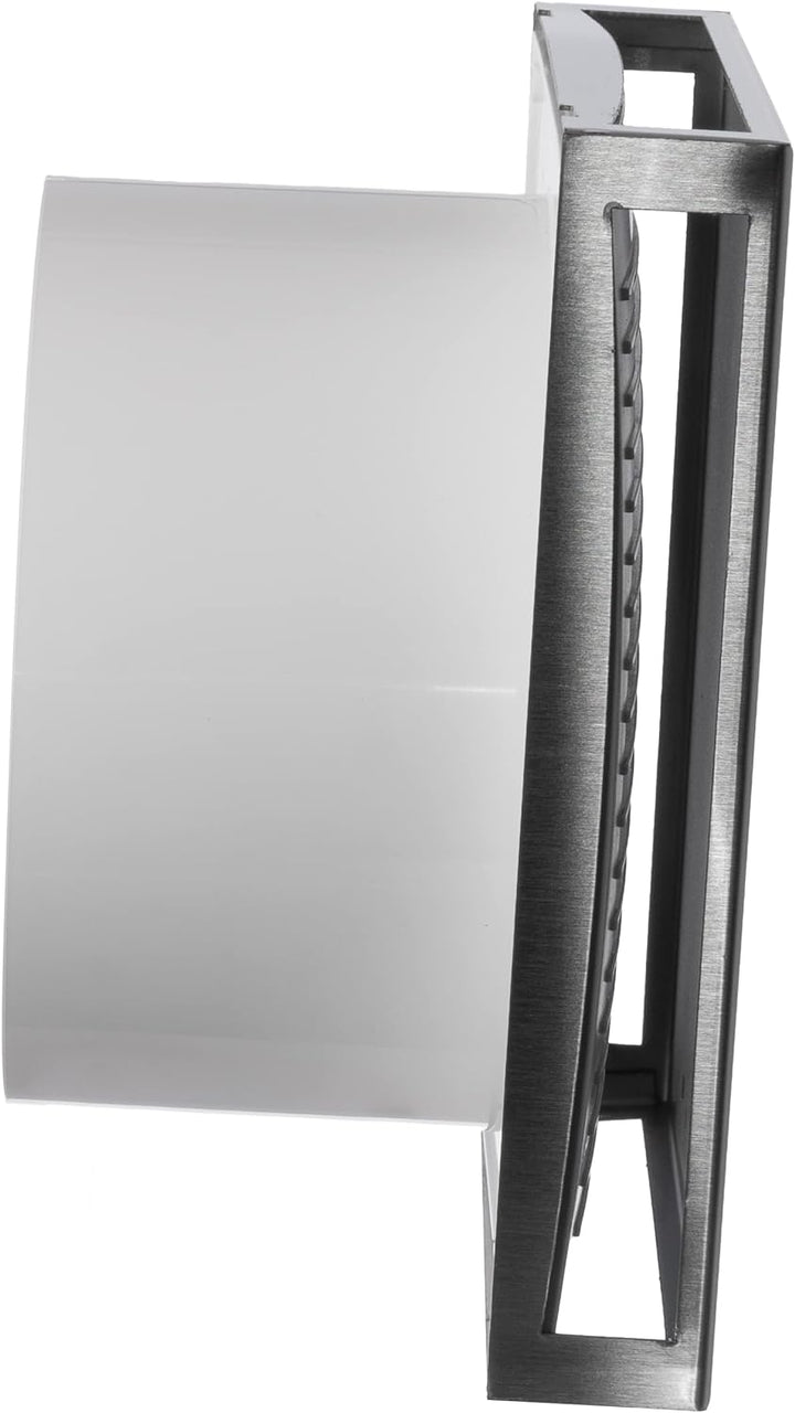 Ø 150mm Edelstahl Badlüfter - Ventilator/Lüfter für Effiziente Belüftung im Bad Kuche WC, Ø 150mm Ed