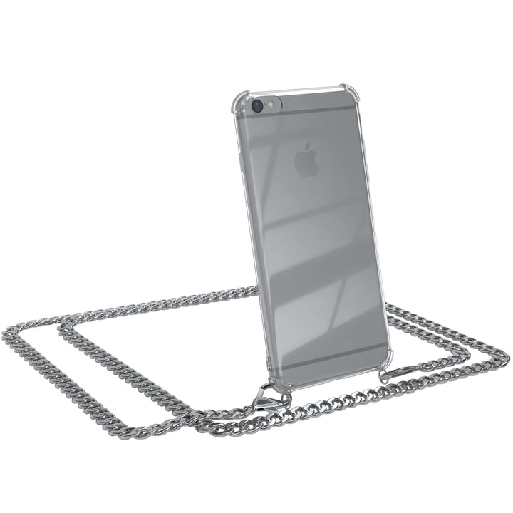 EAZY CASE Handykette kompatibel mit iPhone 6 / 6s Handyhülle mit Metall Umhängeband und Ersatz Korde