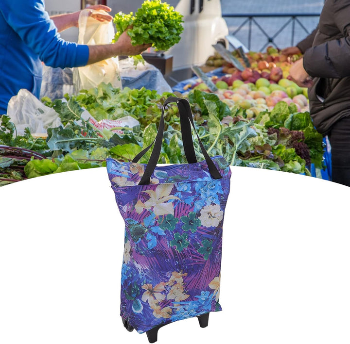 Faltbarer Einkaufswagen, wiederverwendbarer wasserdichter Einkaufswagen mit Abnehmbarer Tasche, wasc