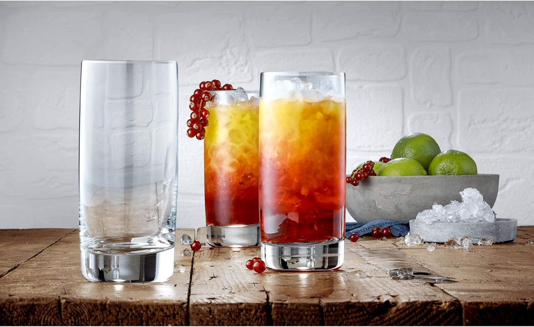 WMF Easy Longdrinkgläser Set 6-teilig, Cocktailglas 350ml, Kristallglas, bruchsicher & Basic Wasserk