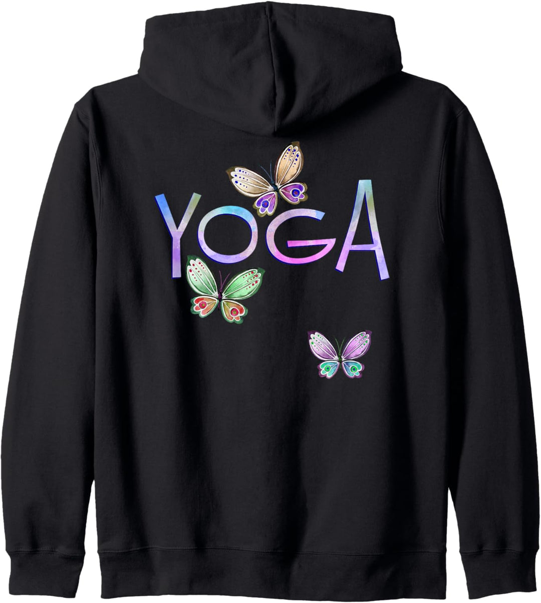 Fitness YOGA Typografie - Drei Schmetterlinge 1 - Fan Fun Kapuzenjacke