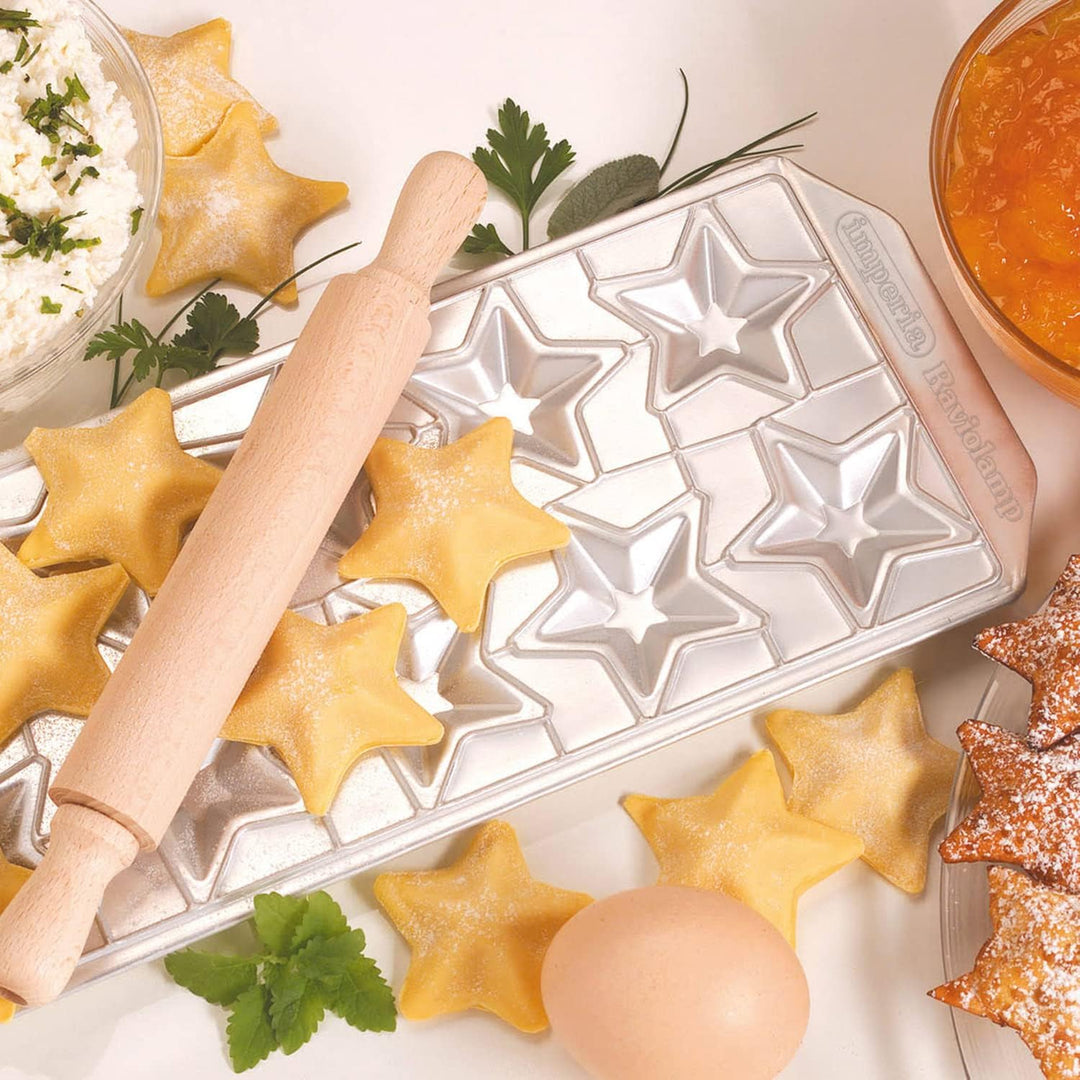 G S D Haushaltsgeräte 29 006 Ravioliform Ravioli Stelline mit Teigrolle