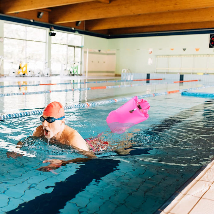 Schwimmboje,20L Trockensack Boje Schwimmen Aufblasbare mit Wasserdichter Handytasche,Swimming Buoy f