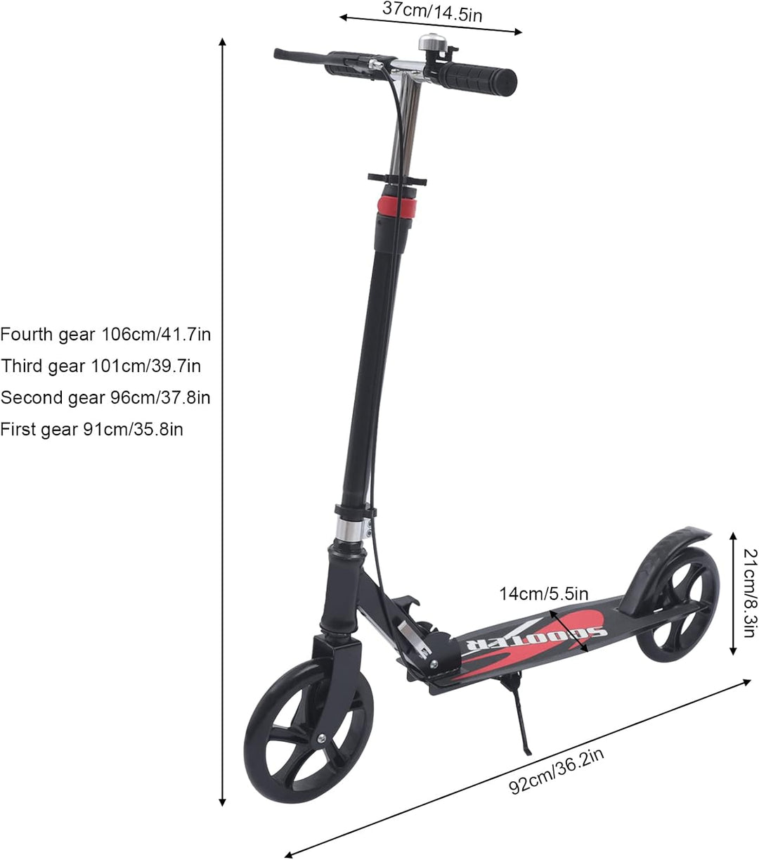 Tretroller Klappbar,City Scooter Roller fur Erwachsene Kinder Höhenverstellbar mit breiter &Dicker P