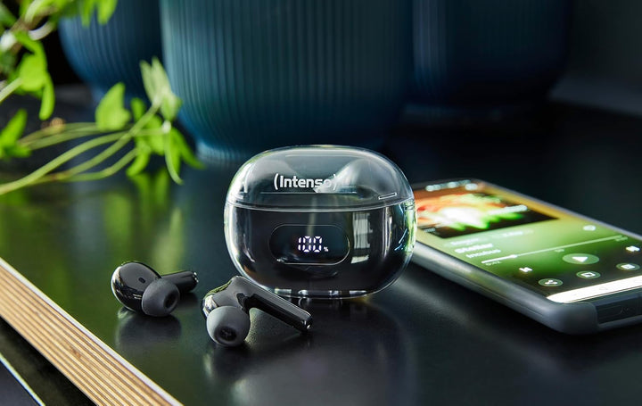 Intenso Buds Plus - TWS True Wireless Kopfhörer T310AE mit Active Noise Cancelling, ENC, Bluetooth u