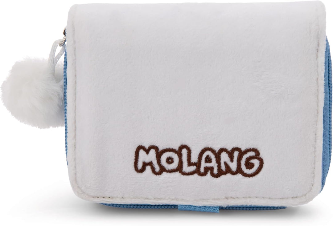 NICI Geldbeutel MOLANG mit Regenbogenblume 12x9,5cm weiss - Brieftasche Mädchen Geldbörse Münze Reis