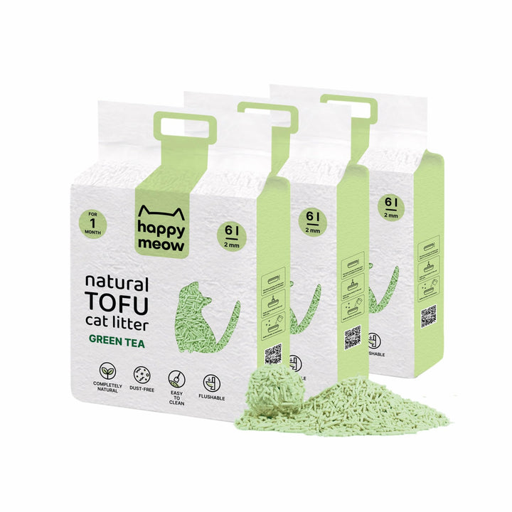 Tofu-Katzenstreu für Katzen (18L/7,5Kg) - Natürlich und biologisch abbaubar - Sofortiges Klumpen, st