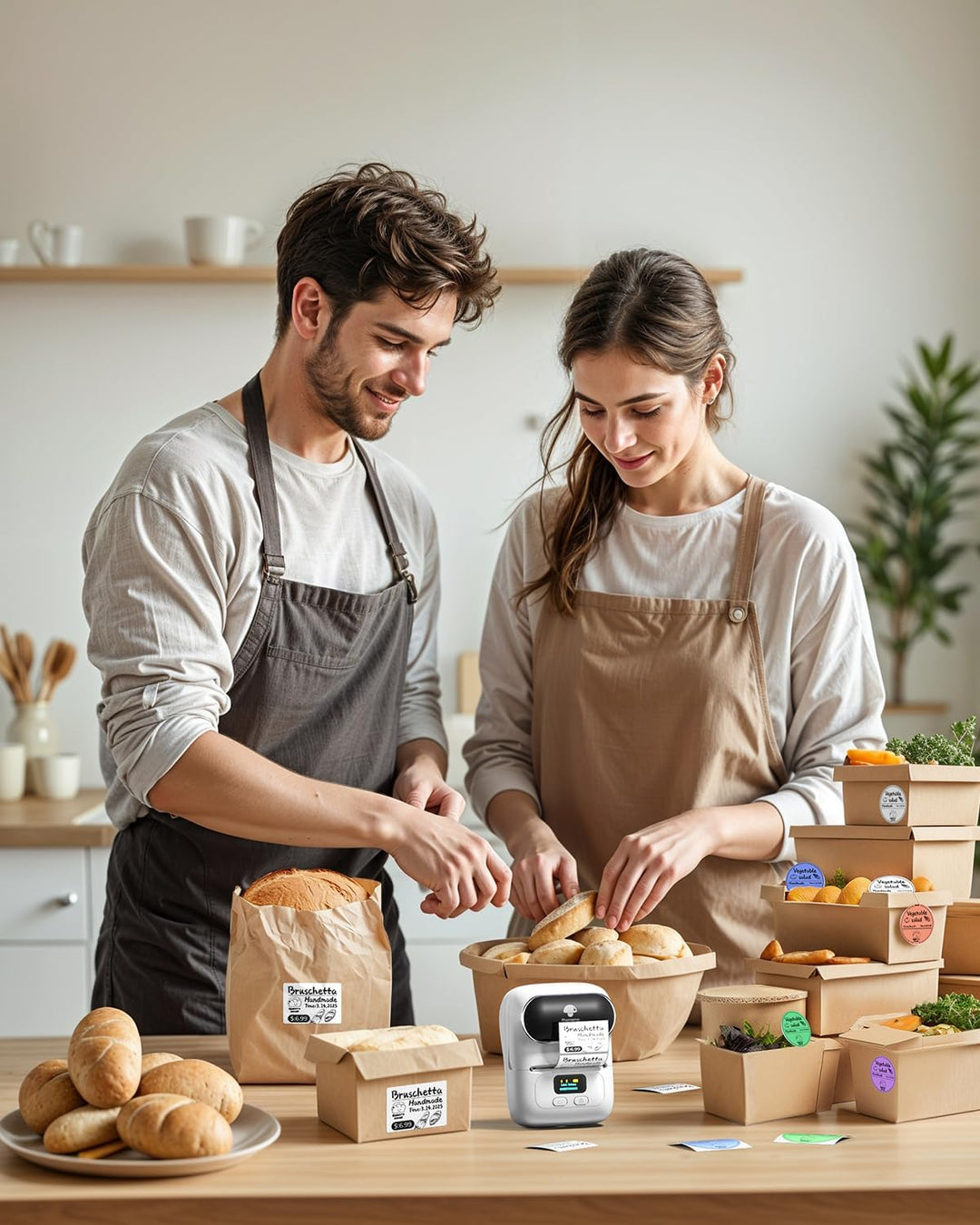 Phomemo M110 Etikettendrucker Bluetooth Etikettiergerät Beschriftungsgerät Selbstklebend, Label Prin