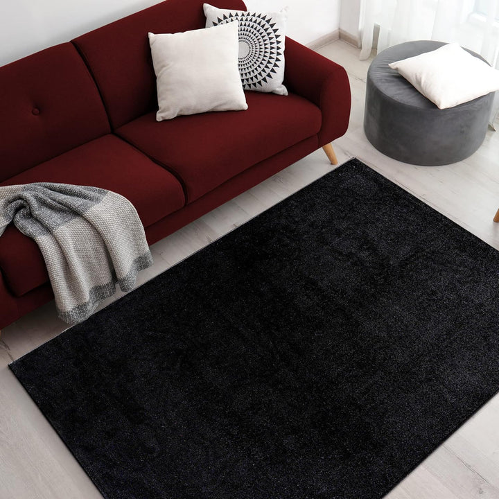 Impression Kurzflor-Wohnzimmerteppich - Schlichte Moderne Teppiche für Schlafzimmer, Büro, Flur, Küc