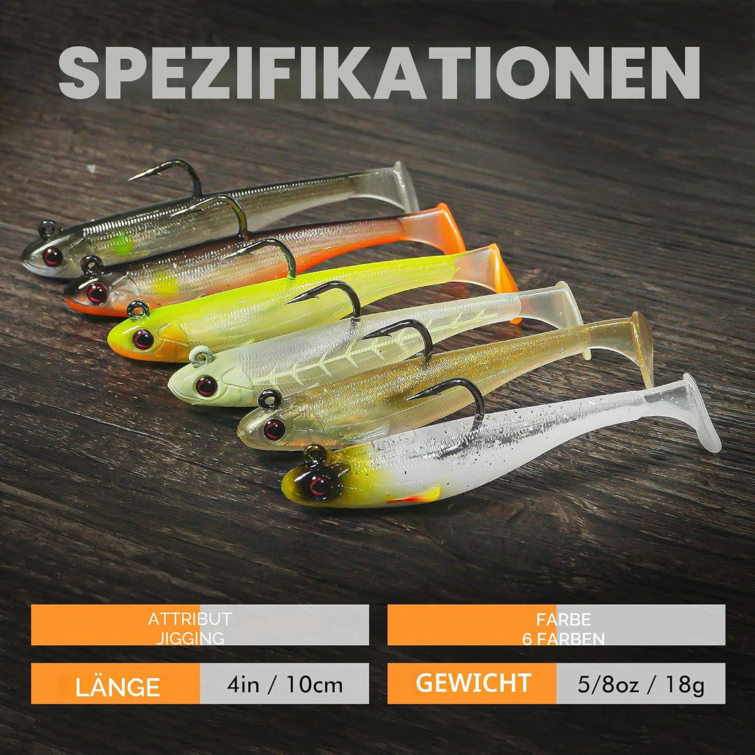 TRUSCEND Gummifische Angelköder für Forelle Zander & Barsch, Kunstköder Angelausrüstung Gummiköder A