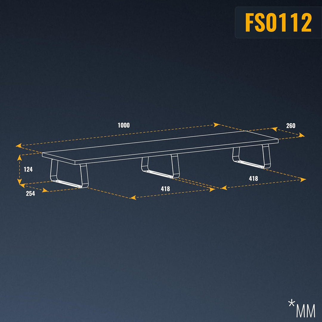 RICOO Monitorständer 2 Monitore Bildschirmerhöhung FS0112 Monitor Stand Monitorerhöhung Schreibtisch