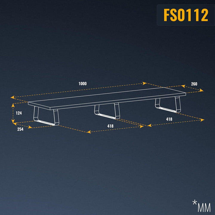 RICOO Monitorständer 2 Monitore Bildschirmerhöhung FS0112 Monitor Stand Monitorerhöhung Schreibtisch
